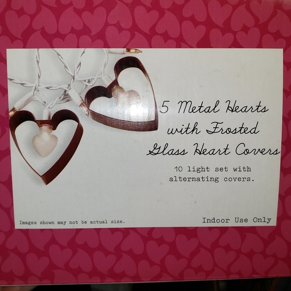 2boxes Heart string party lights Valentine day red